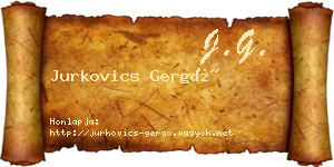 Jurkovics Gergő névjegykártya