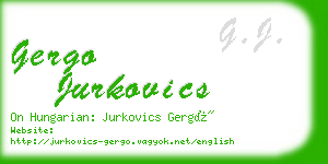 gergo jurkovics business card